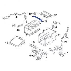 Battery mount Ford Escape MK3 13-19 type 2