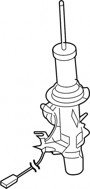 Front left shock absorber Infiniti FX35 09-10 AWD, electric