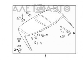Lincoln MKX 16-18 tailgate spoiler