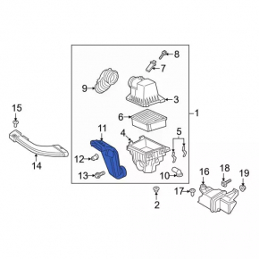 Air duct for filter Ford Ecosport 18-22 1.0T, 2.0