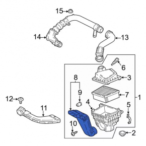 Air duct for filter Ford Ecosport 18-22 1.0T, 2.0