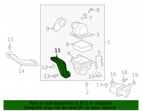 Air duct for filter Ford Ecosport 18-22 1.0T, 2.0