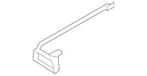 2nd row seat slide plug, right front, right Ford Explorer 20-25, black, with overlay, scratches