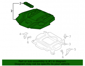 Audi A6 C8 19-20 3.0T MHEV Engine Cover