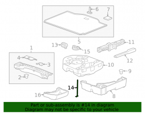 Buick Encore Spare Tire Mount 13-19 Bolt