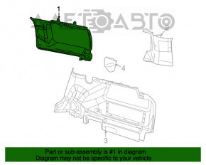 Rear pillar trim left Jeep Patriot 11-17 gray