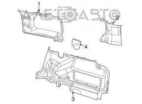 Rear pillar trim left Jeep Patriot 11-17 gray