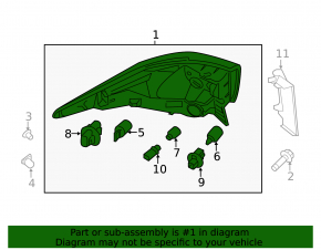 Light outer wing right Nissan Pathfinder 17-20 rest