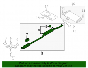 Catalytic converter middle part Hyundai Tucson 16-21