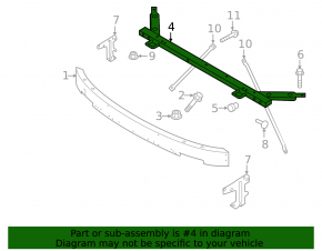 TV bar upper Volvo V90 17-19 usa T5, T6 rear
