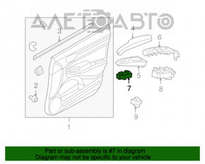 Front right window lift control Honda Civic 4d 06-09