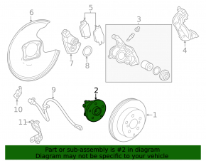 Rear left hub Lexus NX 22-25 AWD