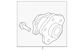 Rear left hub Infiniti Q50 14-24 missing one stud