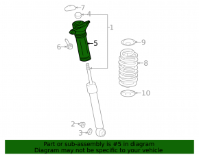 Rear left shock absorber support for Toyota Corolla 20-26
