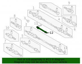 Intermediate shaft front right Kia Niro 23-26 PHEV