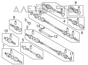Intermediate shaft front right Kia Niro 23-26 PHEV