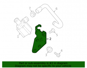 Additional Cooling Pump Bracket Audi A6 C7 16-18 2.0T