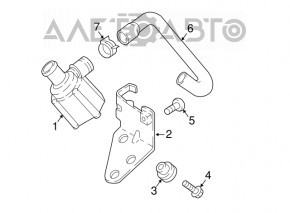 Additional Cooling Pump Bracket Audi A6 C7 16-18 2.0T