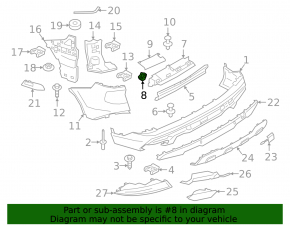 Rear bumper bracket left BMW X7 G07 19-22
