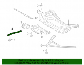 Front subframe strut left Lexus IS 14-15 RWD
