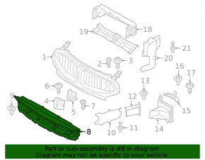 Lower radiator duct BMW 8 F92 F93 20-25 S63