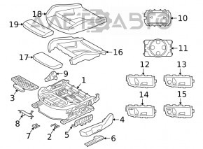 Motor for longitudinal adjustment of the driver's seat BMW X2 F39 18-19 without a seat frame for memory