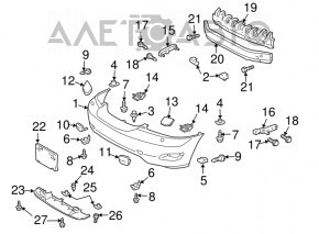 Clip for mounting headlight lower left Lexus RX300 RX330 RX350 RX400h 04-09