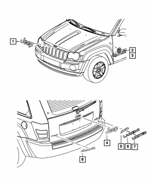 LAREDO Emblem Tailgate Jeep Grand Cherokee WK2 11-21