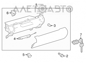 Glove box, glove compartment Toyota Camry v50 12-14 usa black, scratches