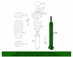 Shock absorber rear left VW Beetle 12-16 with support under the beam
