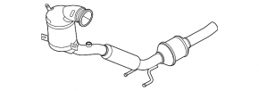 Downpipe with catalytic converter for VW Jetta 25-26 1.5T