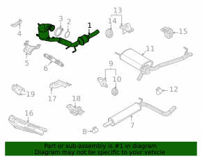 Downpipe with catalytic converter for VW Jetta 25-26 1.5T