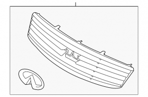Radiator grill grill Infiniti G35 4d 06-09