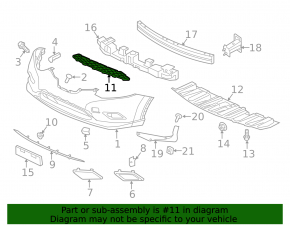 Lower grille front bumper Nissan Rogue 14-16 lower row broken