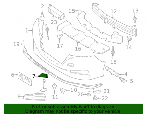 Nissan Leaf 18- Front Bumper Tow Hook Cap