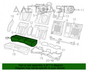 Rear row of seats 2 row Chrysler 200 15-17 leather black
