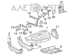 Lexus RX400h 06-09 fuel tank guard cracks