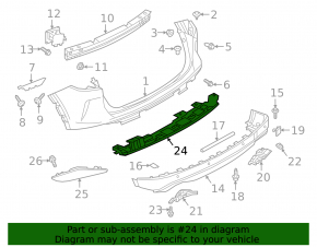 Rear bumper center bracket for Infiniti QX50 21-25