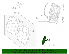 Armrest for the 2nd row rear right seat of the Kia Sorento 21-24 HEV, PHEV, gray leather