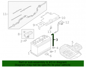 Battery mount for Audi A4 B8 08-16