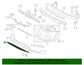 Front bumper protection central Audi Q3 8U 15