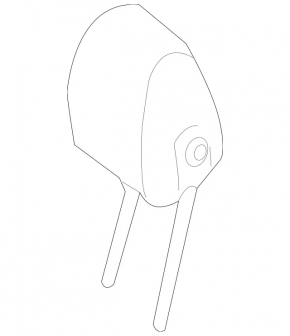 Headrest front left Mercedes C-class W205 15-18 leather beige
