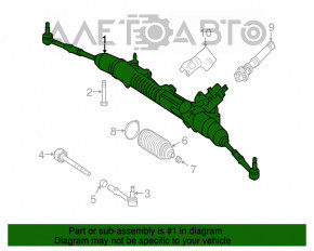 Steering rack Mercedes W221 RWD