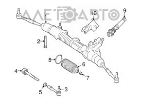 Steering rack Mercedes W221 RWD