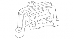Right engine mount Mercedes CLA 45 14-19 AMG pkg