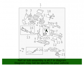 Actuator motor for the heater ventilation system on a Mazda6 2003-2008