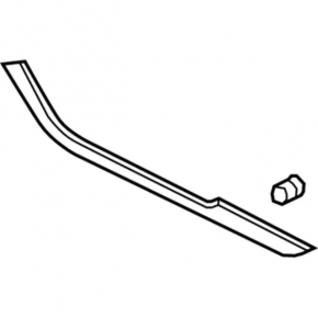 Lincoln MKZ 17-20 small right side center console trim, black leather