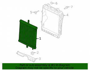 Additional left radiator for Land Rover Range Rover 22-25 4.4
