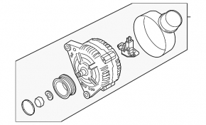 Generator Audi A6 C7 16-18 2.0T 180 Amp, Valeo
