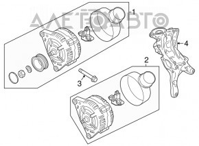 Generator Audi A6 C7 16-18 2.0T 180 Amp, Valeo
